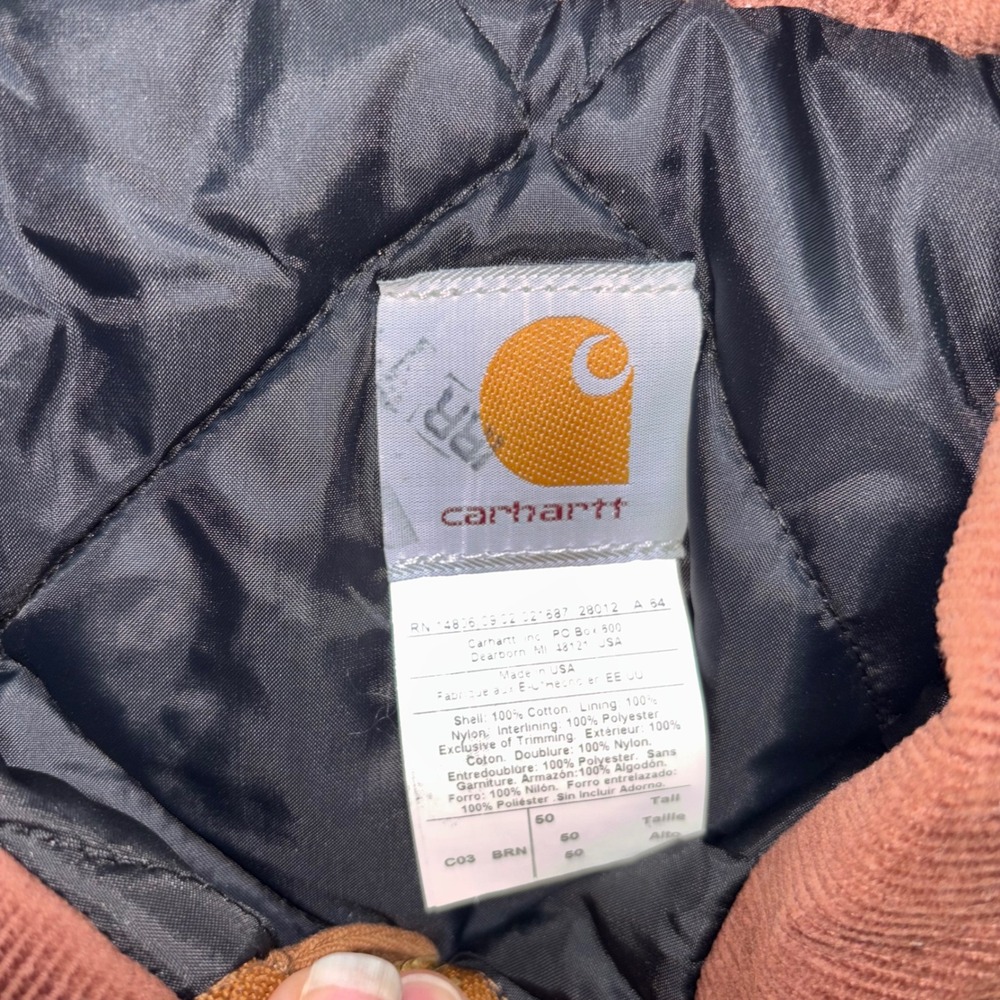 Carhartt‎ Men's Firm Duck New Coat Insulated Jacket Lined Men's 50 Tall Vintage - Picture 3 of 5